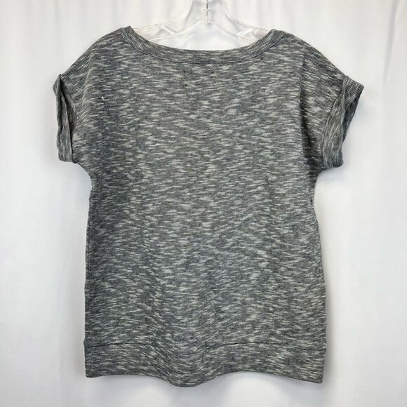 Lou & Grey Womens T-Shirt Top Multicolor Heathered Short Sleeve Batwing Dolman S - Picture 4 of 11